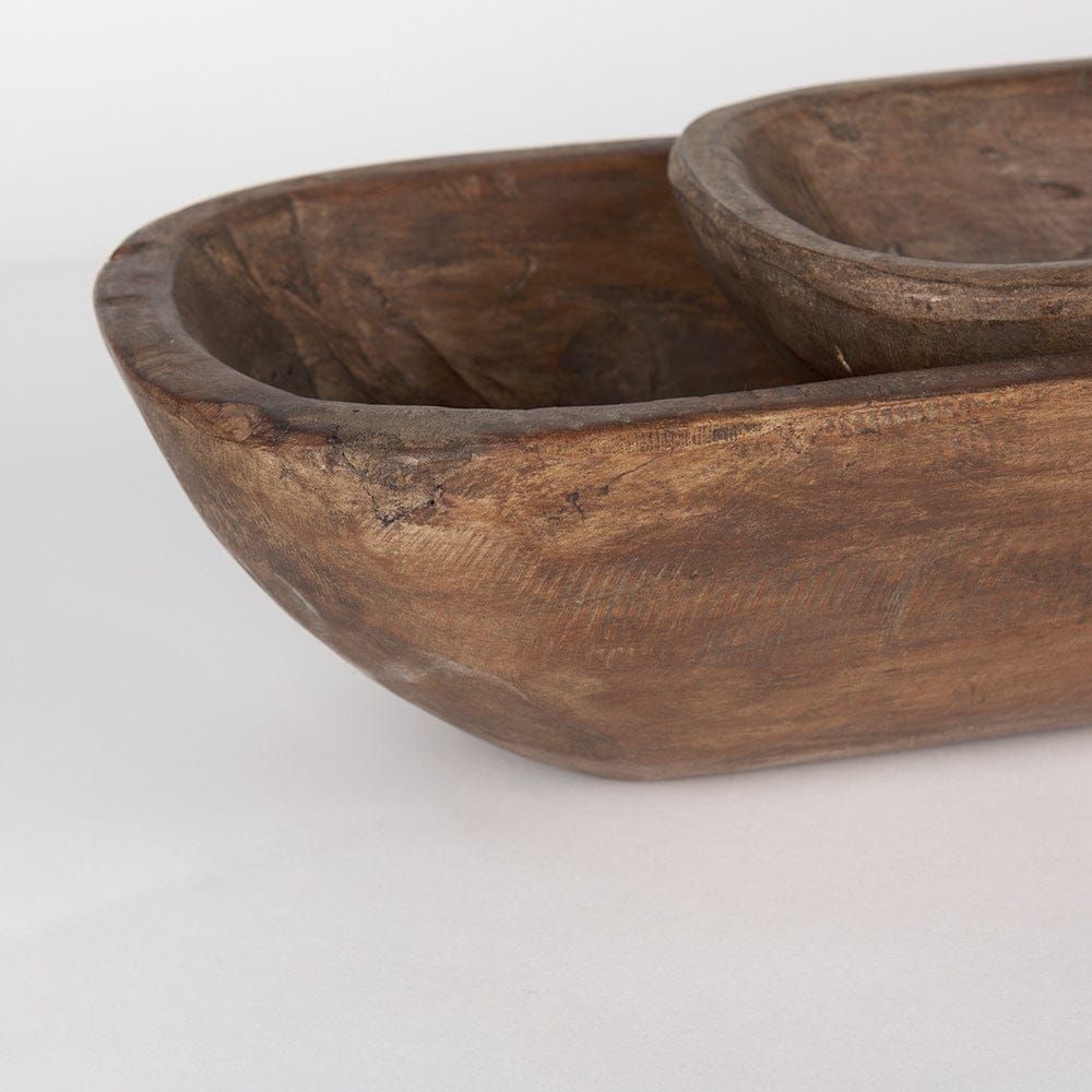 Mercana - Athena Extra Large Medium Brown Reclaimed Wood Trays (Set of 2) - 70149 view 6