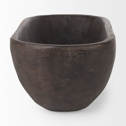 Mercana - Athena Extra Large Oblong Black-Brown Reclaimed Wood Bowl - 70158 view 3
