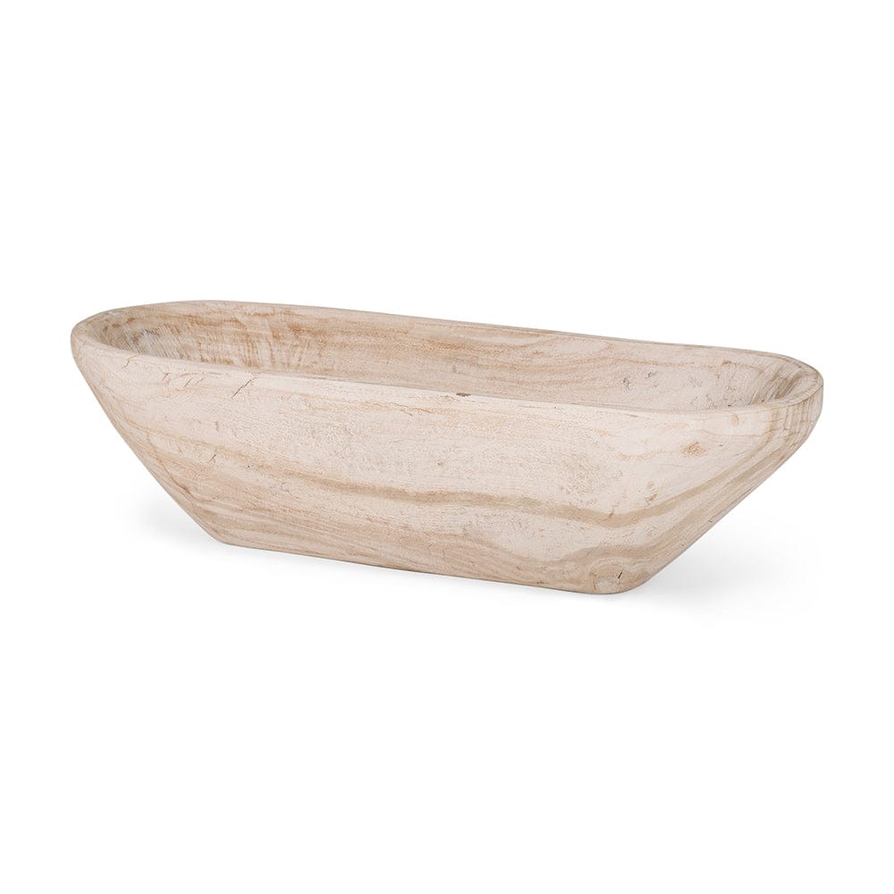 Mercana - Athena Extra Large Oblong Light-Wash Reclaimed Wood Bowl - 70159 view 1