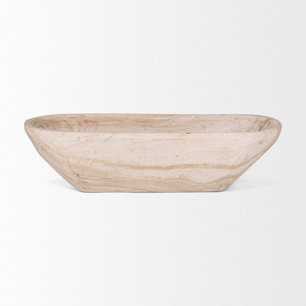 Mercana - Athena Extra Large Oblong Light-Wash Reclaimed Wood Bowl - 70159 view 2