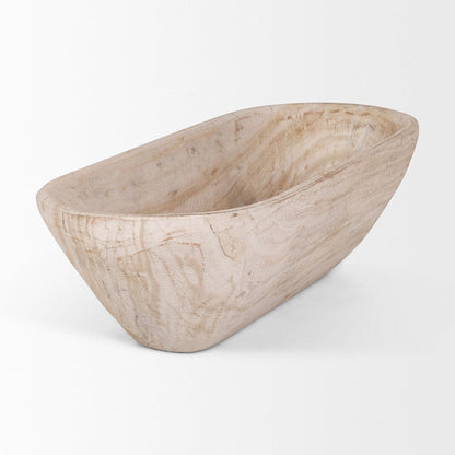 Mercana - Athena Extra Large Oblong Light-Wash Reclaimed Wood Bowl - 70159 view 4