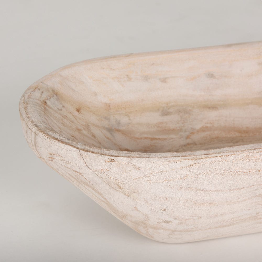 Mercana - Athena Extra Large Oblong Light-Wash Reclaimed Wood Bowl - 70159 view 7