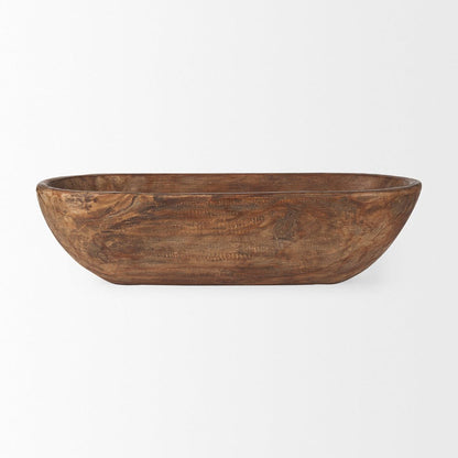 Mercana - Athena Extra Large Oblong Medium Brown Reclaimed Wood Bowl - 70160 view 2