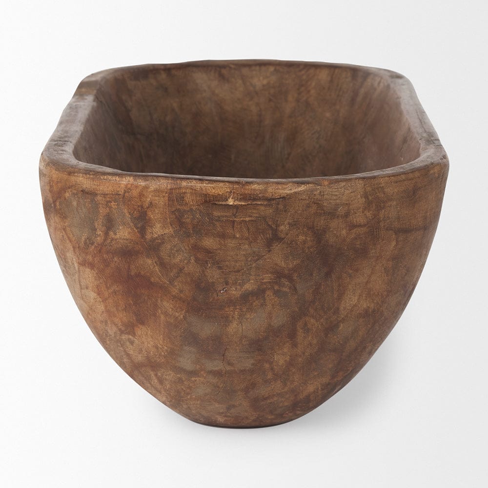 Mercana - Athena Extra Large Oblong Medium Brown Reclaimed Wood Bowl - 70160 view 3