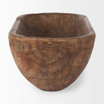 Mercana - Athena Extra Large Oblong Medium Brown Reclaimed Wood Bowl - 70160 view 3