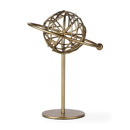 Mercana - Atlas 10.0L x 8.0W x 12.0H Gold Metal Solar System Ornament - 69997 view 1