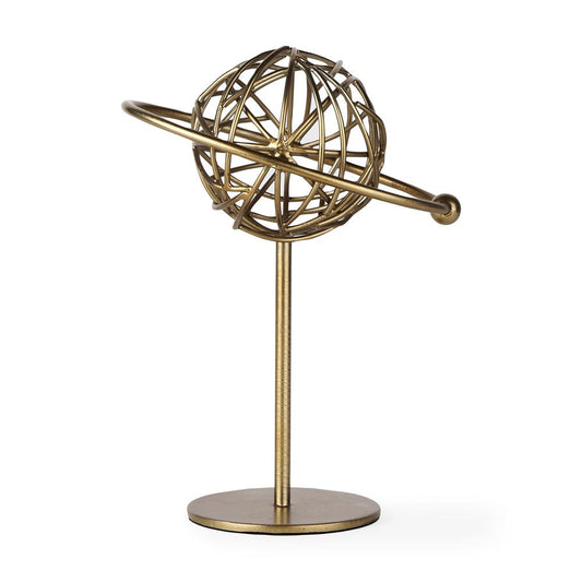 Mercana - Atlas 10.0L x 8.0W x 12.0H Gold Metal Solar System Ornament - 69997 view 1