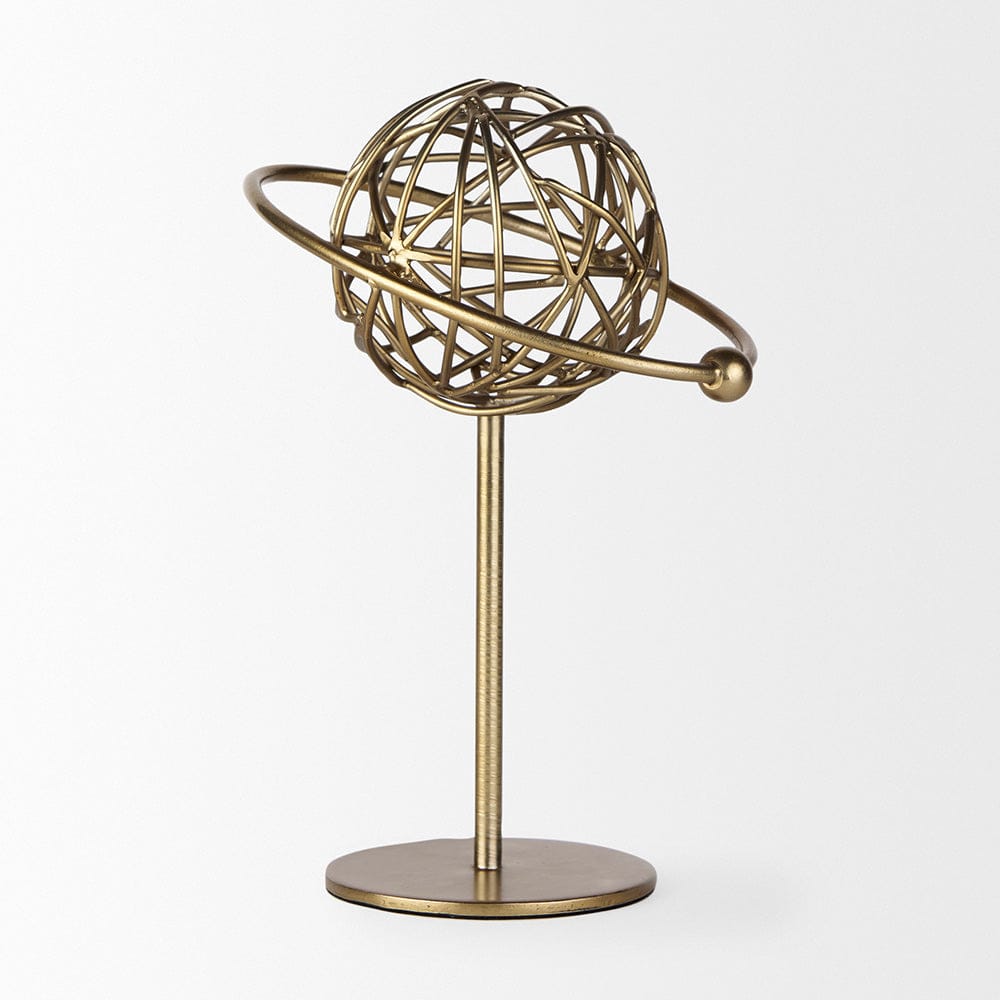 Mercana - Atlas 10.0L x 8.0W x 12.0H Gold Metal Solar System Ornament - 69997 view 2