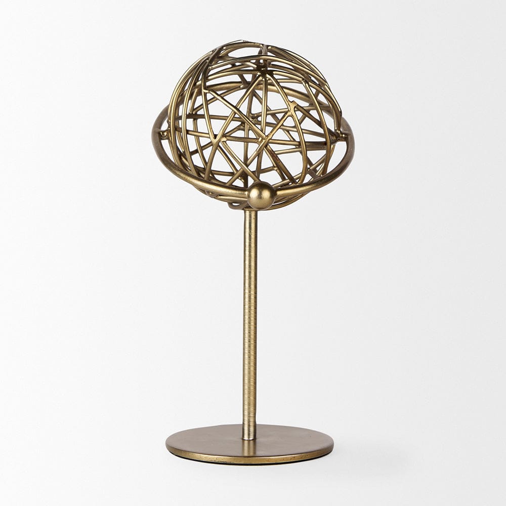 Mercana - Atlas 10.0L x 8.0W x 12.0H Gold Metal Solar System Ornament - 69997 view 3