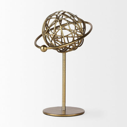 Mercana - Atlas 10.0L x 8.0W x 12.0H Gold Metal Solar System Ornament - 69997 view 4