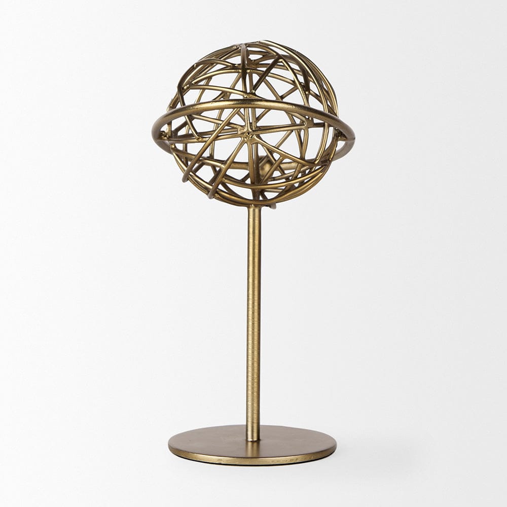 Mercana - Atlas 10.0L x 8.0W x 12.0H Gold Metal Solar System Ornament - 69997 view 5