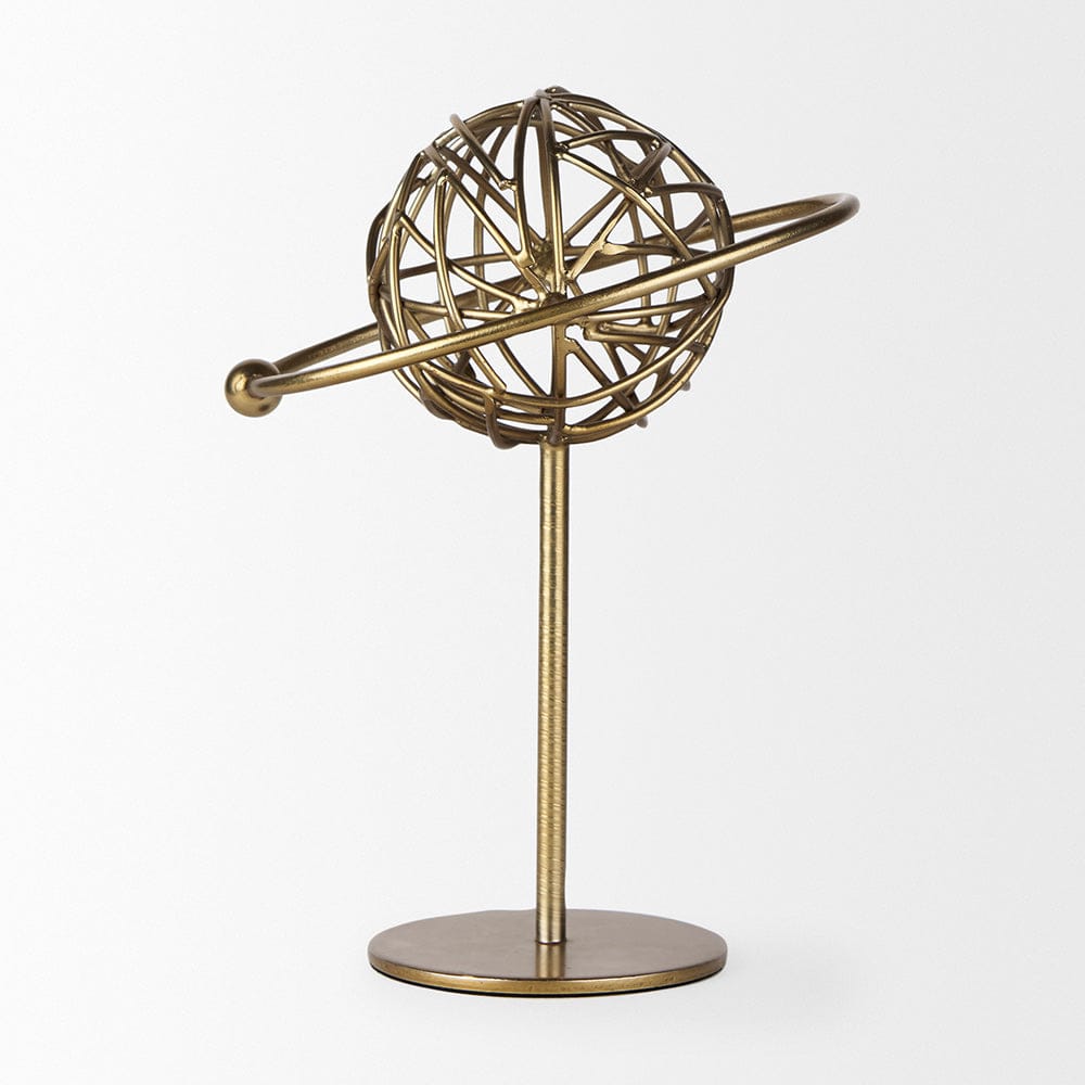 Mercana - Atlas 10.0L x 8.0W x 12.0H Gold Metal Solar System Ornament - 69997 view 6