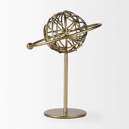 Mercana - Atlas 10.0L x 8.0W x 12.0H Gold Metal Solar System Ornament - 69997 view 6