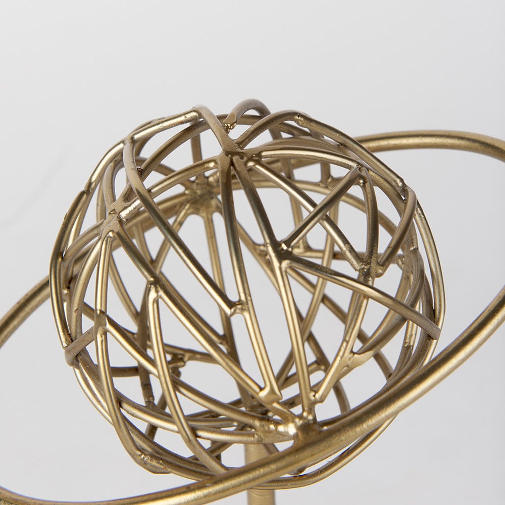 Mercana - Atlas 10.0L x 8.0W x 12.0H Gold Metal Solar System Ornament - 69997 view 7