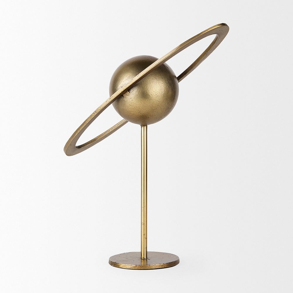 Mercana - Atlas 15.0L x 7.0W x 16.0H Gold Metal Solar System Ornament - 69996_CLOSEOUT view 2