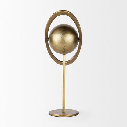 Mercana - Atlas 15.0L x 7.0W x 16.0H Gold Metal Solar System Ornament - 69996_CLOSEOUT view 3