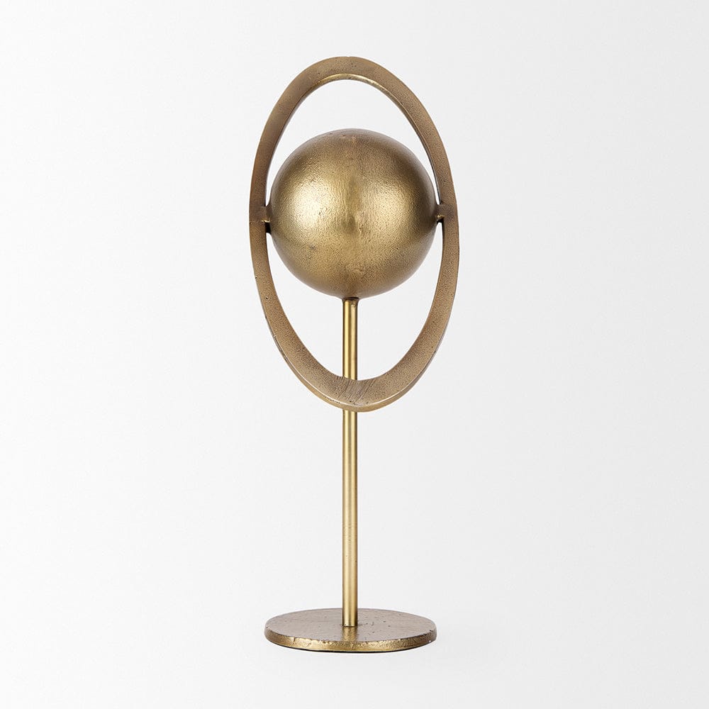 Mercana - Atlas 15.0L x 7.0W x 16.0H Gold Metal Solar System Ornament - 69996_CLOSEOUT view 5