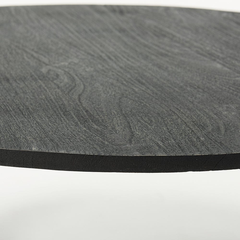 Mercana - Atticus Black Wood and Antiqued Gold Metal Coffee Table - 69729_CLOSEOUT view 5