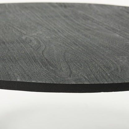 Mercana - Atticus Black Wood and Antiqued Gold Metal Coffee Table - 69729_CLOSEOUT view 5