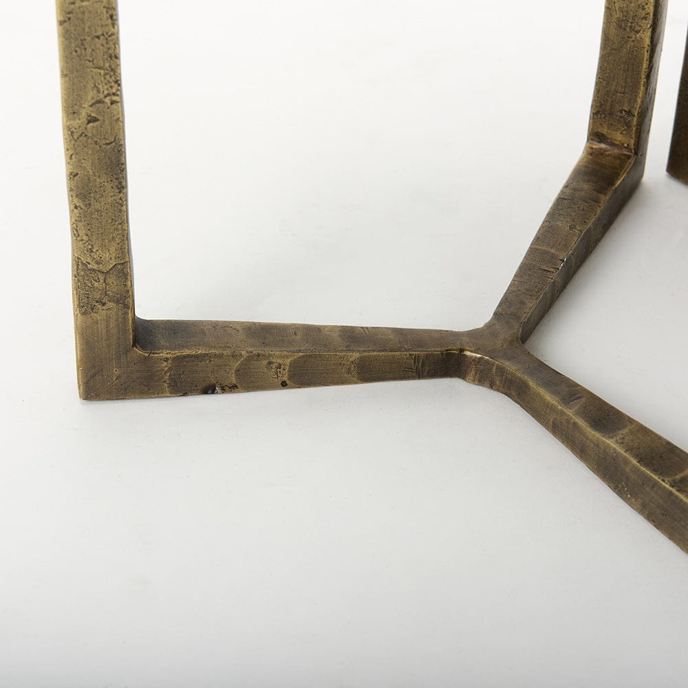 Mercana - Atticus Black Wood and Antiqued Gold Metal Nesting Accent Tables (Set of 2) - 69728 view 7
