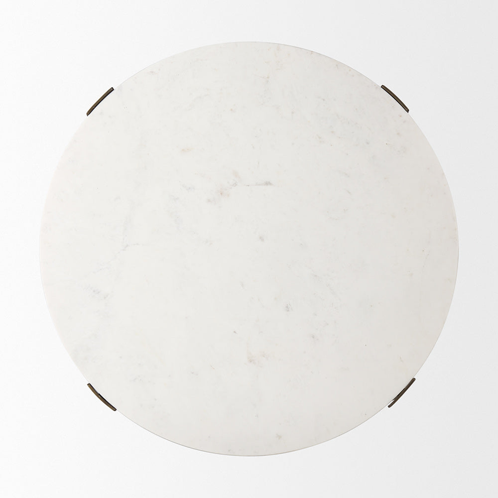 Mercana - Atticus Marble and Antiqued Gold Metal Coffee Table - 69731-AB view 5