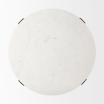 Mercana - Atticus Marble and Antiqued Gold Metal Coffee Table - 69731-AB view 5