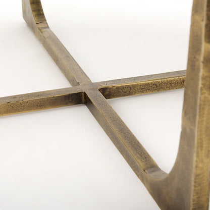 Mercana - Atticus Marble and Antiqued Gold Metal Coffee Table - 69731-AB view 7