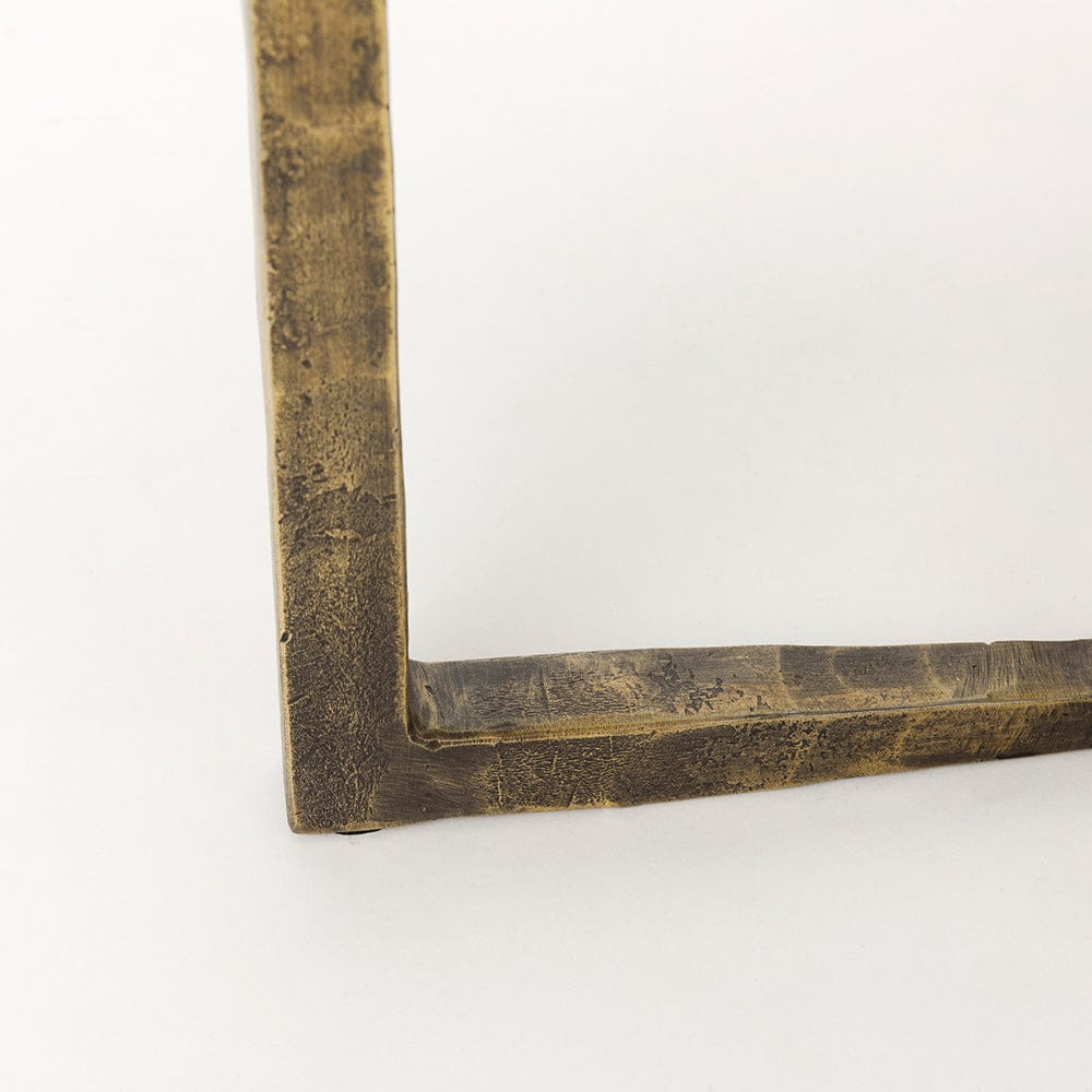 Mercana - Atticus Marble and Antiqued Gold Metal Nesting Accent Tables (Set of 2) - 69730 view 7