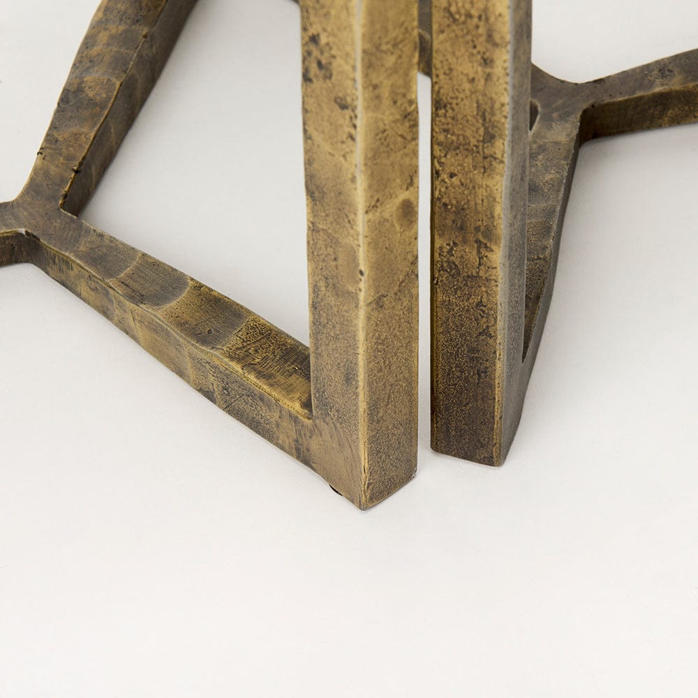 Mercana - Atticus Marble and Antiqued Gold Metal Nesting Accent Tables (Set of 2) - 69730 view 8