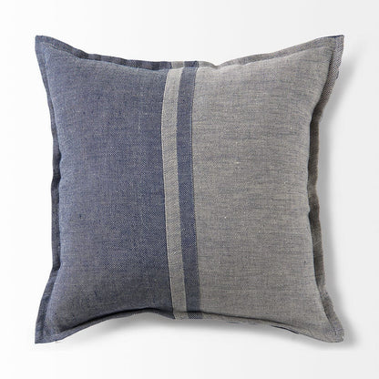 Mercana - Aubrielle 20L x 20W Gray and Blue Fabric Color Blocked Decorative Pillow Cover - 69441 view 5