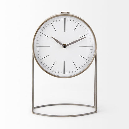 Mercana - Aurus Matte Gray Metal Table Clock - 68520 view 2
