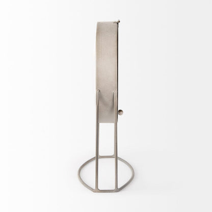 Mercana - Aurus Matte Gray Metal Table Clock - 68520 view 3
