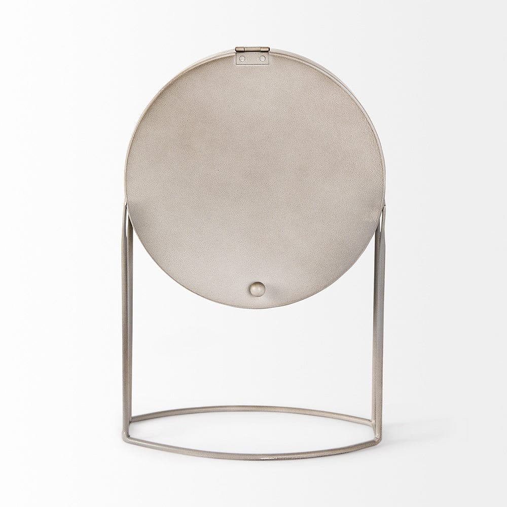 Mercana - Aurus Matte Gray Metal Table Clock - 68520 view 5