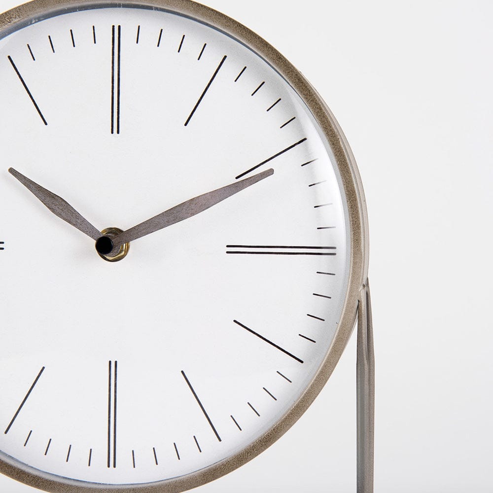 Mercana - Aurus Matte Gray Metal Table Clock - 68520 view 6