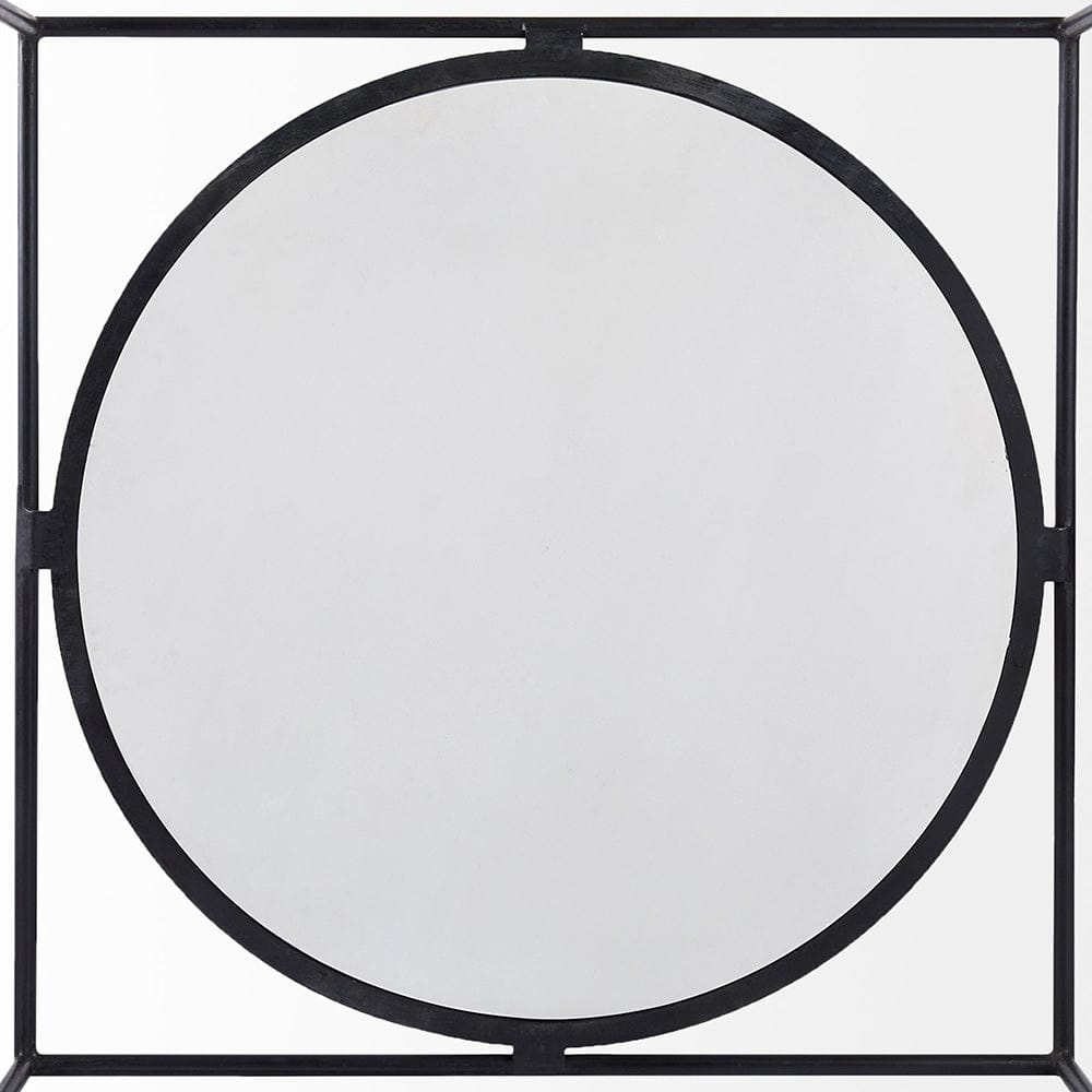 Mercana - Austen 36L x 36W x 14.5H Round White Marble Top W/ Black Metal Frame Coffee Table - 69213_CLOSEOUT view 5