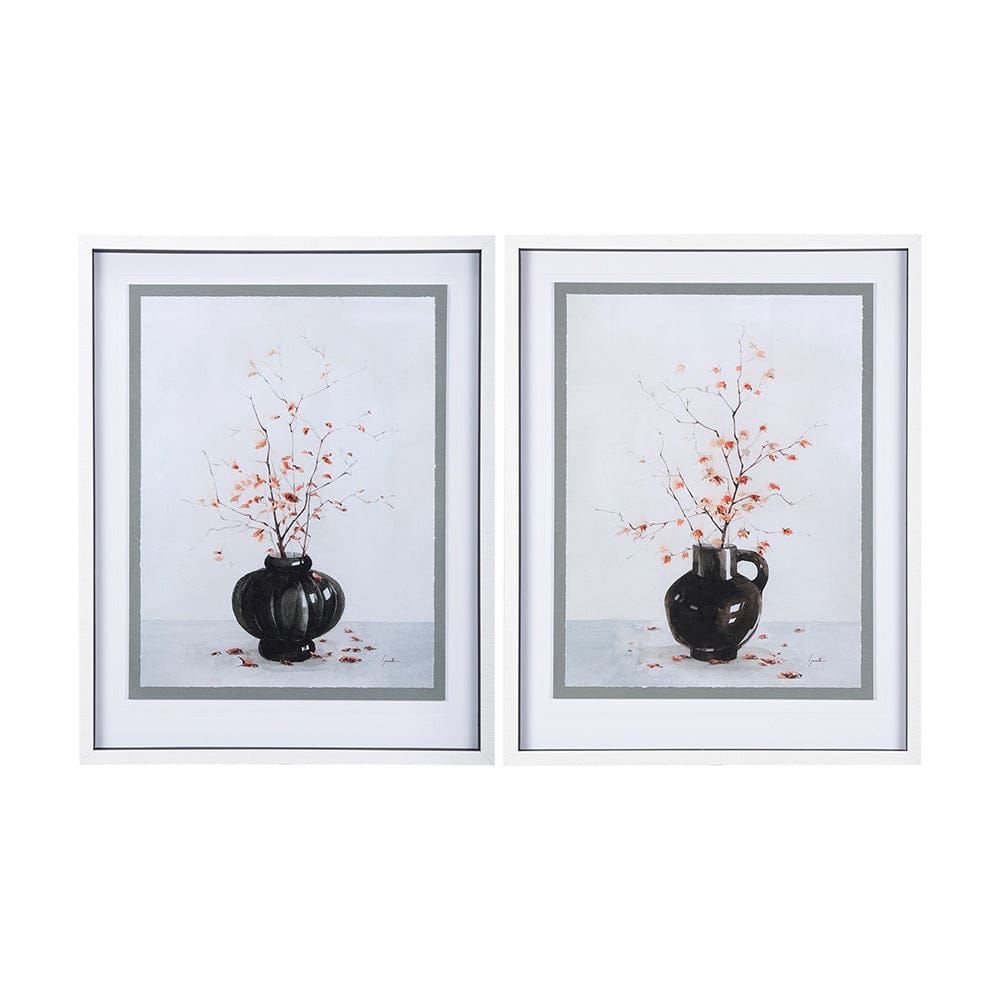 Mercana - Autumn Branches II by Mercana Studio a Hand Embellished Textured Framed Art Print Matted under Glass - 14354 view 5