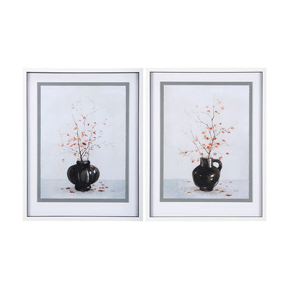 Mercana - Autumn Branches II by Mercana Studio a Hand Embellished Textured Framed Art Print Matted under Glass - 14354 view 5
