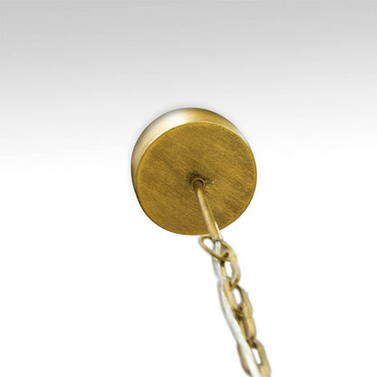 Mercana - Ava White 34"D Gold Metal and White Wood Beaded Six Bulb Chandelier - 65273_CLOSEOUT view 8