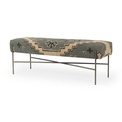Mercana - Avery I 55L x 17W Multi Colored Upholstered Patterned Seat Accent Bench - 68741 view 1
