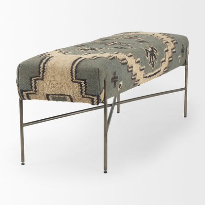 Mercana - Avery I 55L x 17W Multi Colored Upholstered Patterned Seat Accent Bench - 68741 view 4