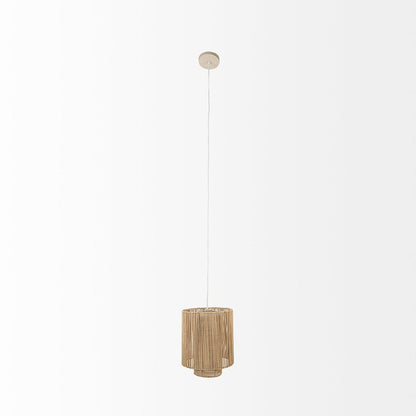 Mercana - Aviario 14.2 L x 14.2 W x 14.2 H Natural Cane Cylindrical Pendant Light - 69245 view 2