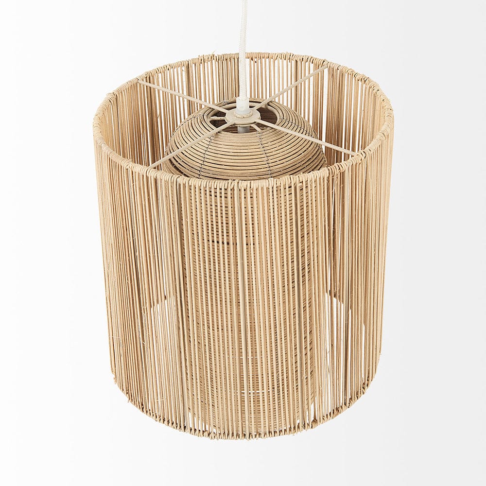 Mercana - Aviario 14.2 L x 14.2 W x 14.2 H Natural Cane Cylindrical Pendant Light - 69245 view 5