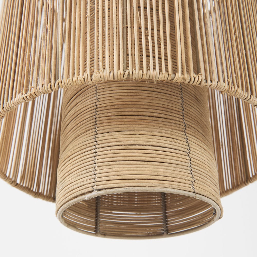 Mercana - Aviario 14.2 L x 14.2 W x 14.2 H Natural Cane Cylindrical Pendant Light - 69245 view 8