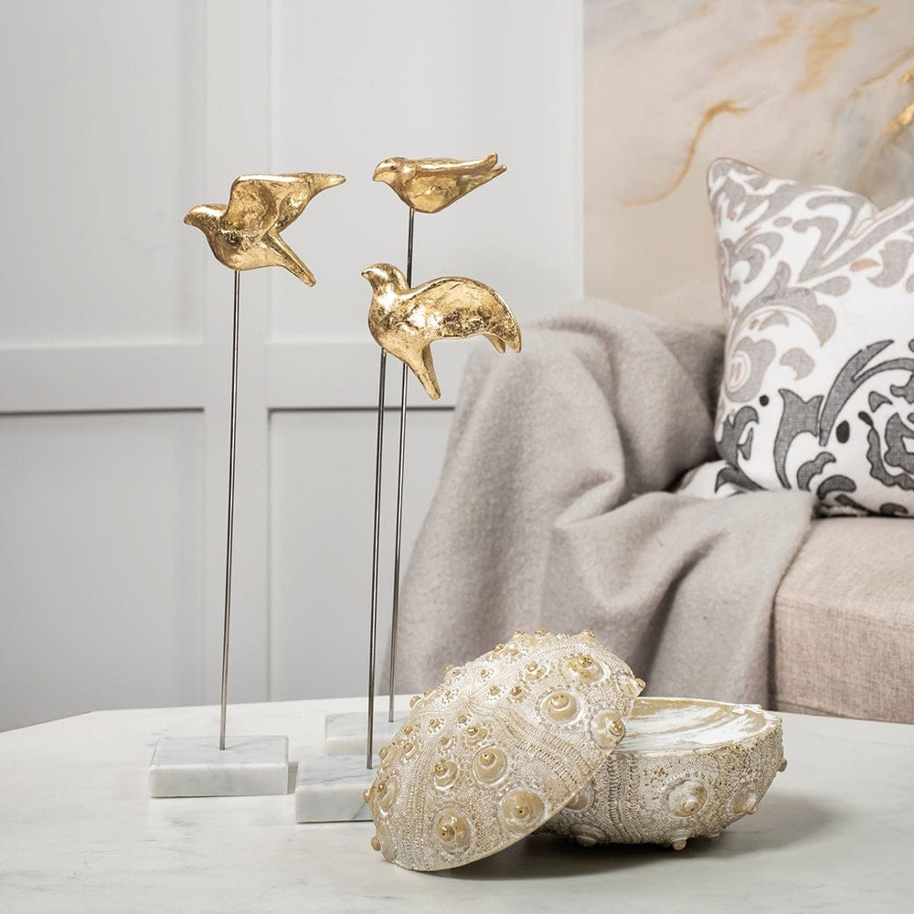 Mercana - Aya 11L x 4W Gold Metal Decorative Birds (Set of 3) - 68930 view 2