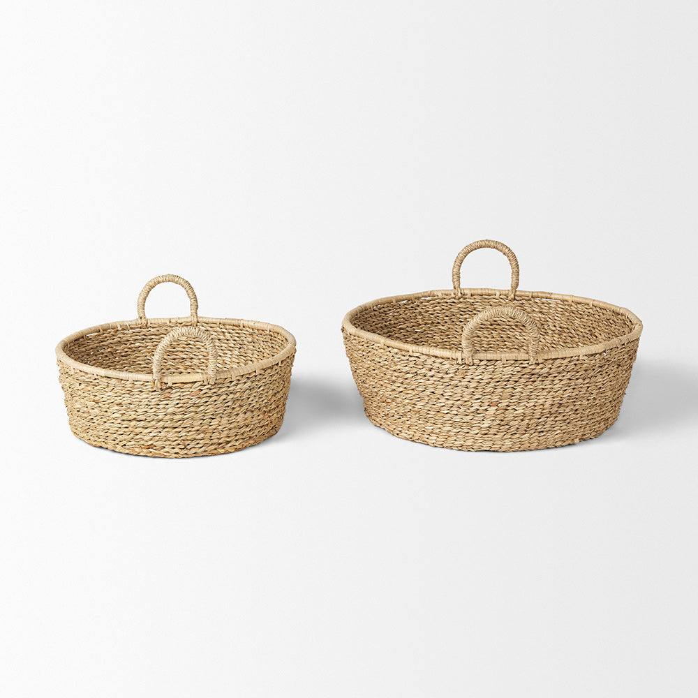 Mercana - Ayanna Deep Nesting Seagrass Baskets w/ Handles (Set of 2) - 70224 view 2