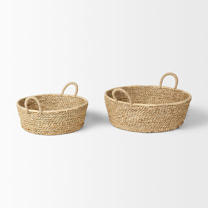 Mercana - Ayanna Deep Nesting Seagrass Baskets w/ Handles (Set of 2) - 70224 view 3