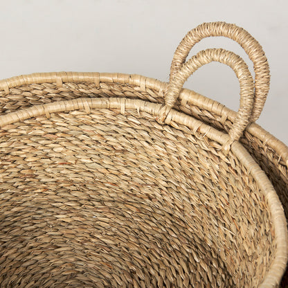 Mercana - Ayanna Deep Nesting Seagrass Baskets w/ Handles (Set of 2) - 70224 view 5