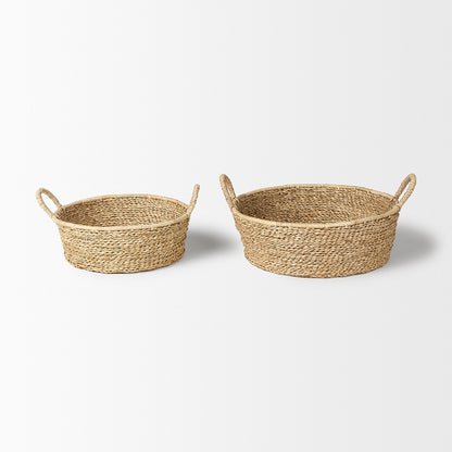 Mercana - Ayanna Deep Nesting Seagrass Baskets w/ Handles (Set of 2) - 70224 view 8