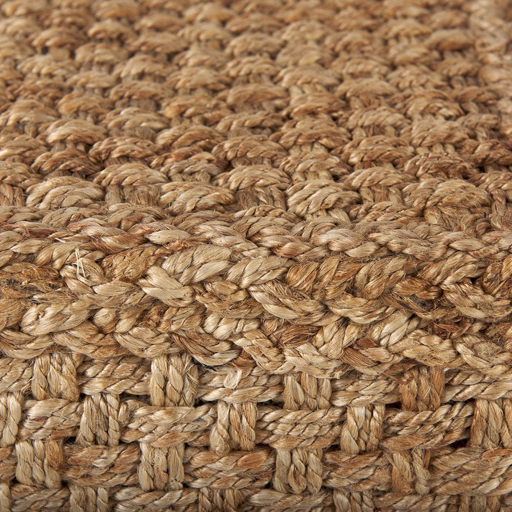 Mercana - Aylin 16.5" Square Brown Jute Pouf - 69447 view 5