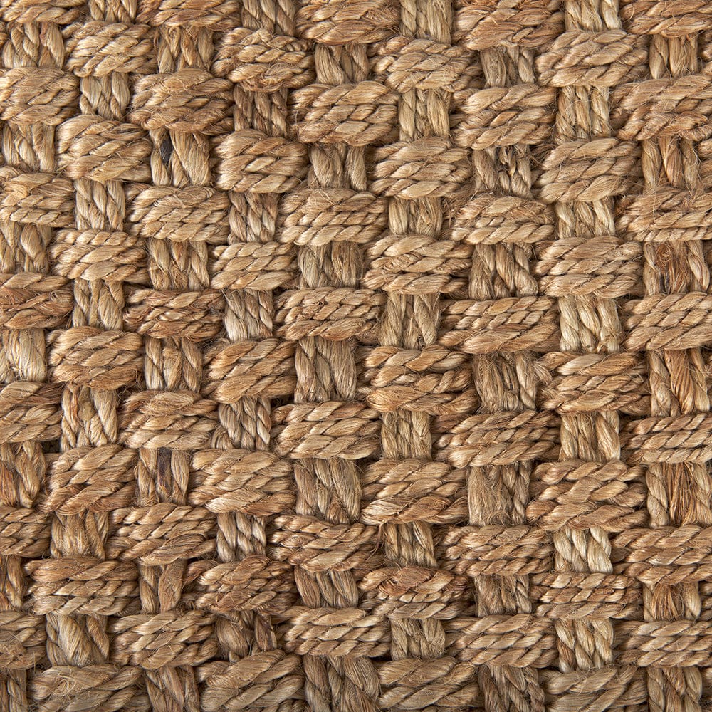Mercana - Aylin 16.5" Square Brown Jute Pouf - 69447 view 6